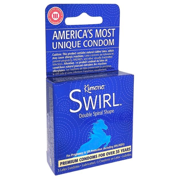 Picture of Kimono Condom Swirl Box of 3